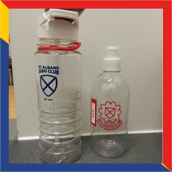 New Water Bottles - Large with Blue Logo & Small with Red Logo